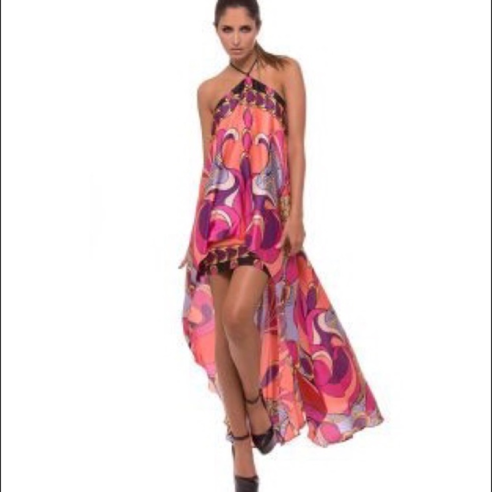 ❌SOLD❌ Analili Silk Paisley High Low Dress
